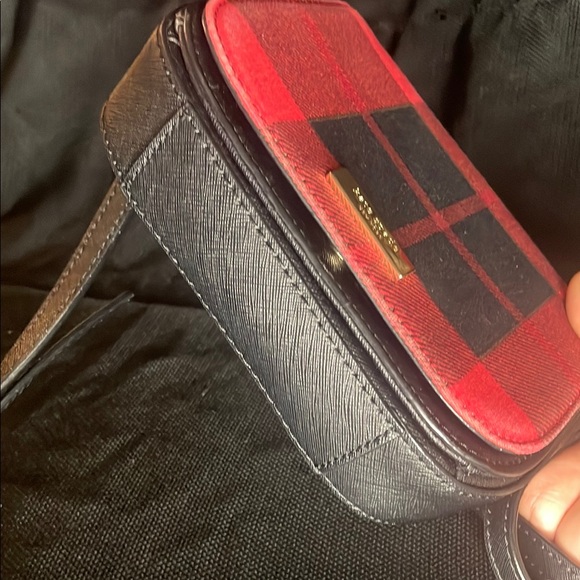 Kate Spade Newbury Lane Carsen Small Black Red Plaid Crossbody Bag - Picture 4 of 9